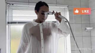 4k TRANSPARENT Dry to wet TRY ON HAUL | See-Through Clothing With Ana Daisy