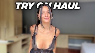 TRANSPARENT PAJAMA TRY ON | HAIRSTYLE TUTORIAL WITH A CLIP HAIR