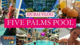 FIVE PALMS POOL PARTY DUBAI VLOG!! Get Ready with Me & Dubai Pool Party Vlog #dubaivlog #travelvlog