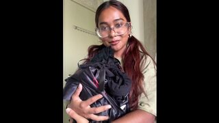 Sexy Try on haul: watch this petite Indian MiaZ try on sexy clothes