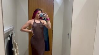 [4K] Sexy Public Dressing Room Try on Haul