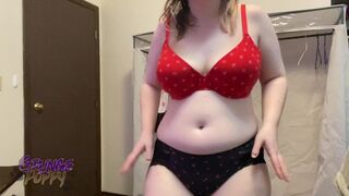 Cute Brunette Shows of New Panties