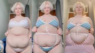 Fat BBW Breathlessly Trying on Swimwear